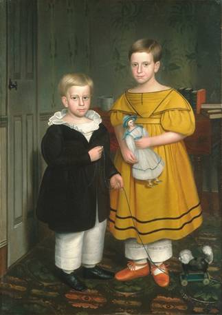 The Raymond Children ca. 1838  	by Robert Peckham 1785-1877  	Metropolitan Museum of Art New York NY  66.242.27